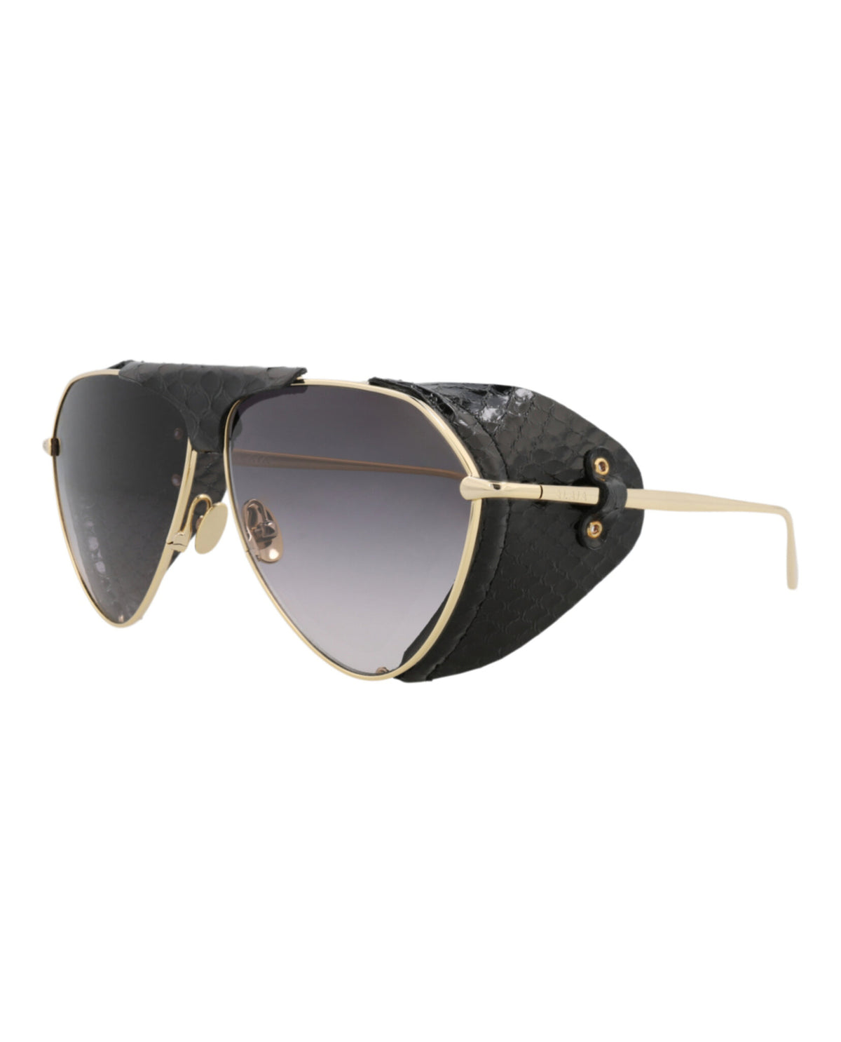 Alaia Alaia Womens Aviator Gold Gold Grey Fashion Designer Eyewear