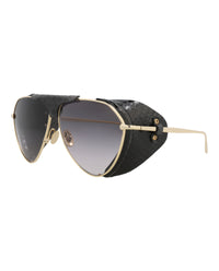 Alaia Alaia Womens Aviator Gold Gold Grey Fashion Designer Eyewear