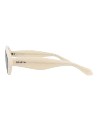 Alaia Womens Cat Eye White White Grey Fashion Designer Eyewear