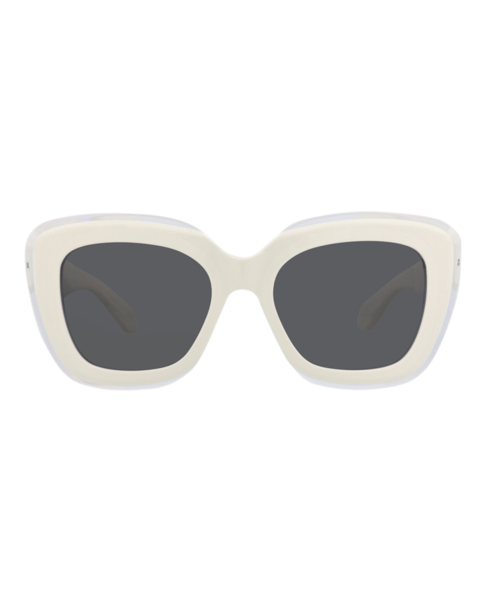 Alaia Alaia Womens Square/Rectangle White White Grey Fashion Designer Eyewear