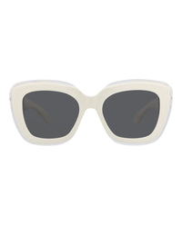 Alaia Alaia Womens Square/Rectangle White White Grey Fashion Designer Eyewear