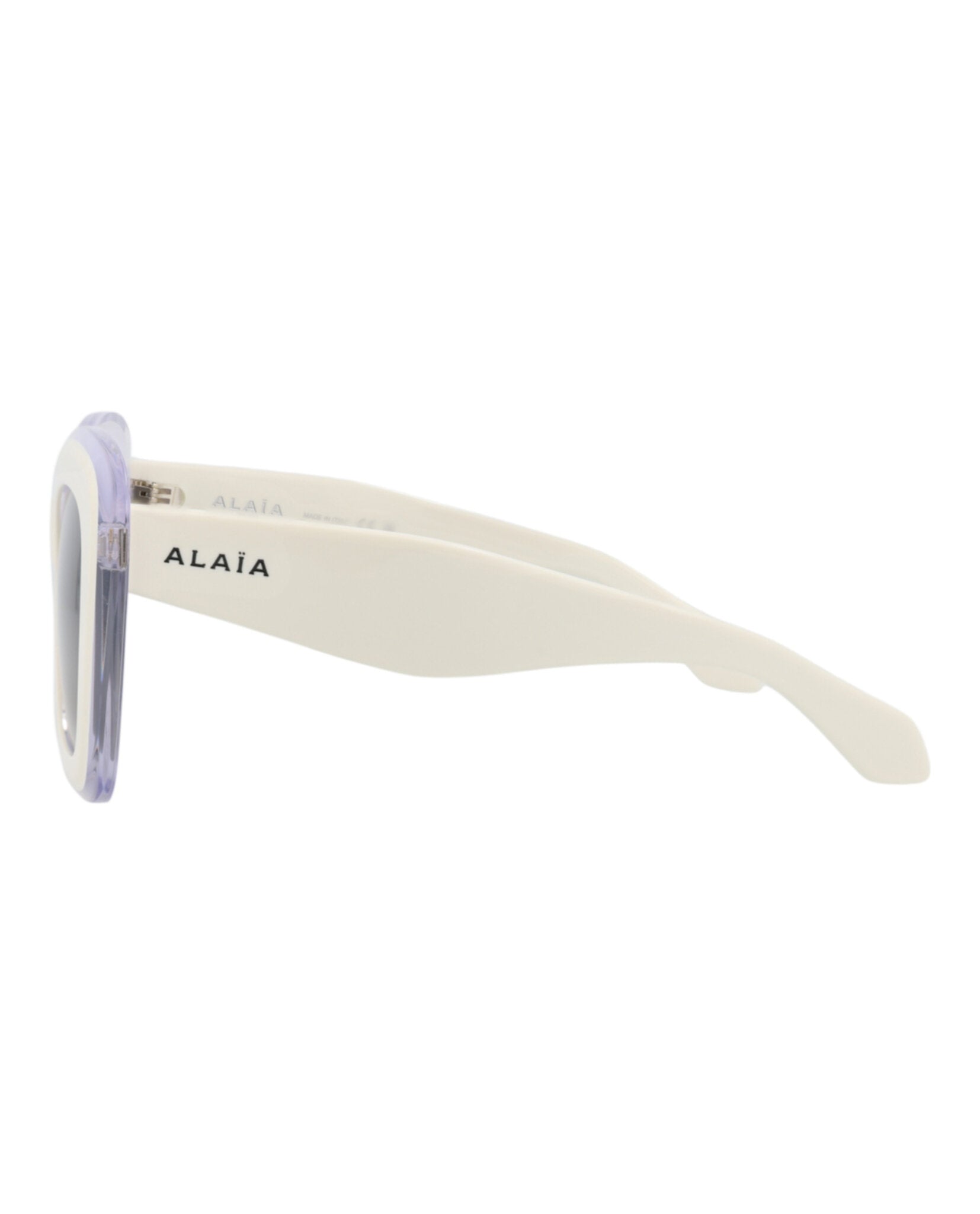 Alaia Alaia Womens Square/Rectangle White White Grey Fashion Designer Eyewear