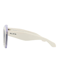Alaia Alaia Womens Square/Rectangle White White Grey Fashion Designer Eyewear