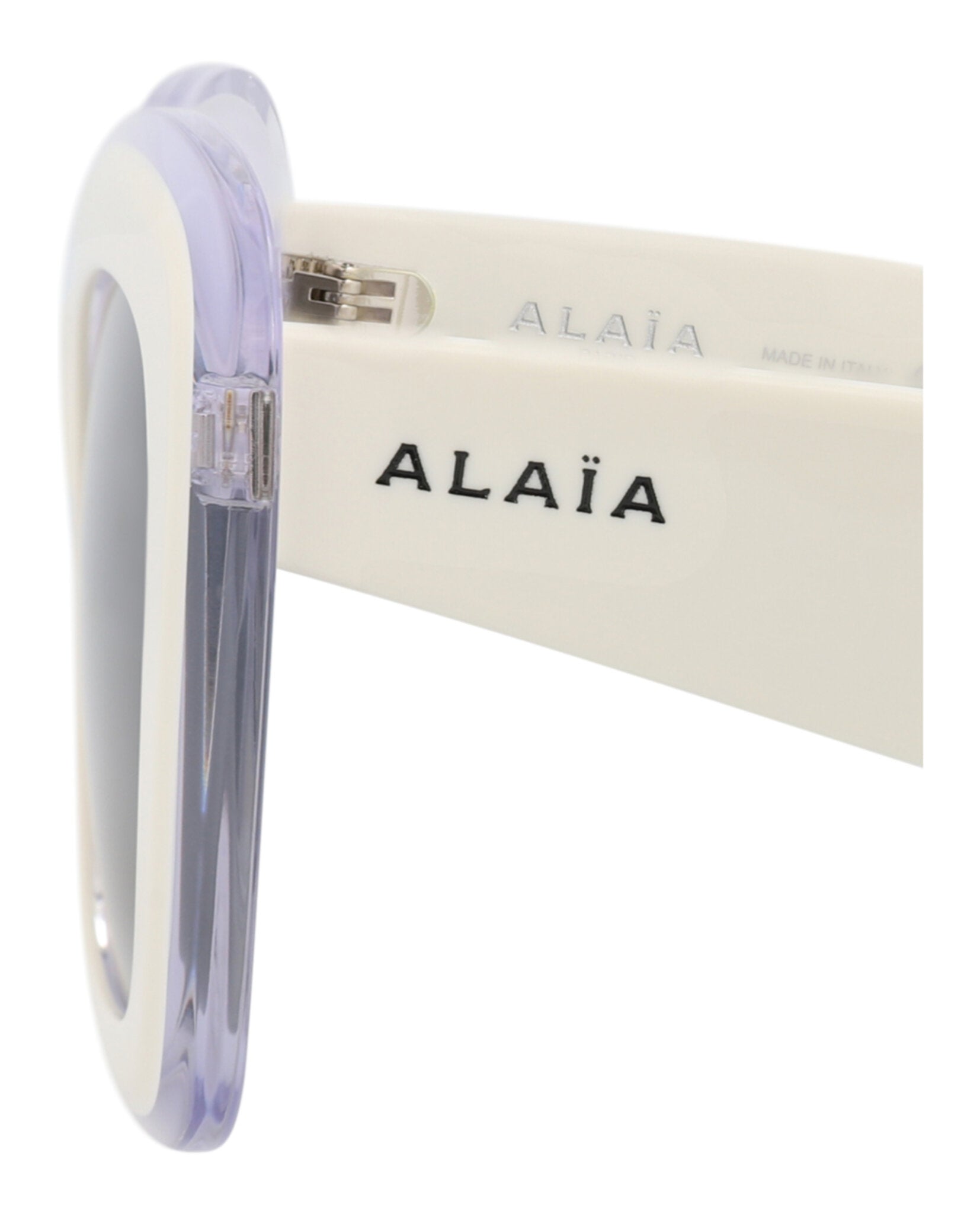 Alaia Alaia Womens Square/Rectangle White White Grey Fashion Designer Eyewear