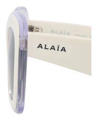 Alaia Alaia Womens Square/Rectangle White White Grey Fashion Designer Eyewear