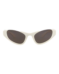Alaia Alaia Womens Cat Eye White White Grey Fashion Designer Eyewear
