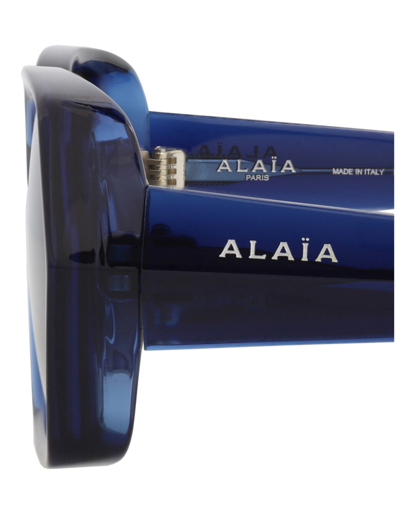 Alaia Alaia Womens Square/Rectangle Blue Blue Grey Fashion Designer Eyewear