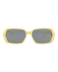 Alaia Womens Square/Rectangle Yellow Yellow Grey Fashion Designer Eyewear