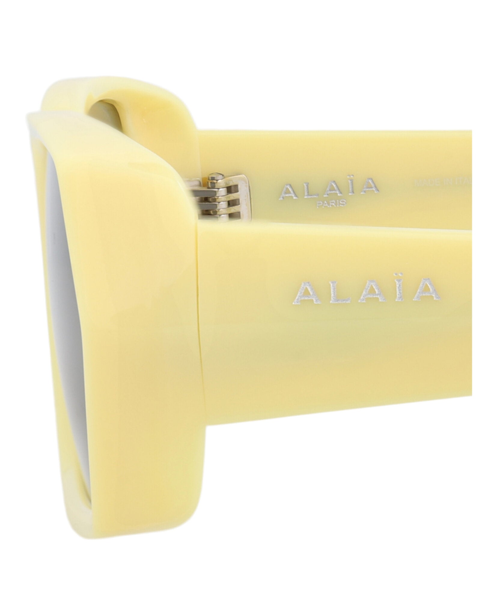 Alaia Womens Square/Rectangle Yellow Yellow Grey Fashion Designer Eyewear