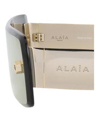 Alaia Womens Shield/Wrap Gold Gold Bronze Fashion Designer Eyewear
