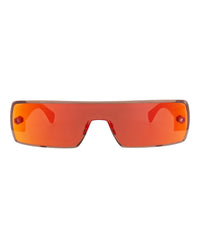 Alaia Womens Shield/Wrap Red Red Red Fashion Designer Eyewear