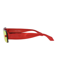 Alaia Womens Shield/Wrap Red Red Red Fashion Designer Eyewear