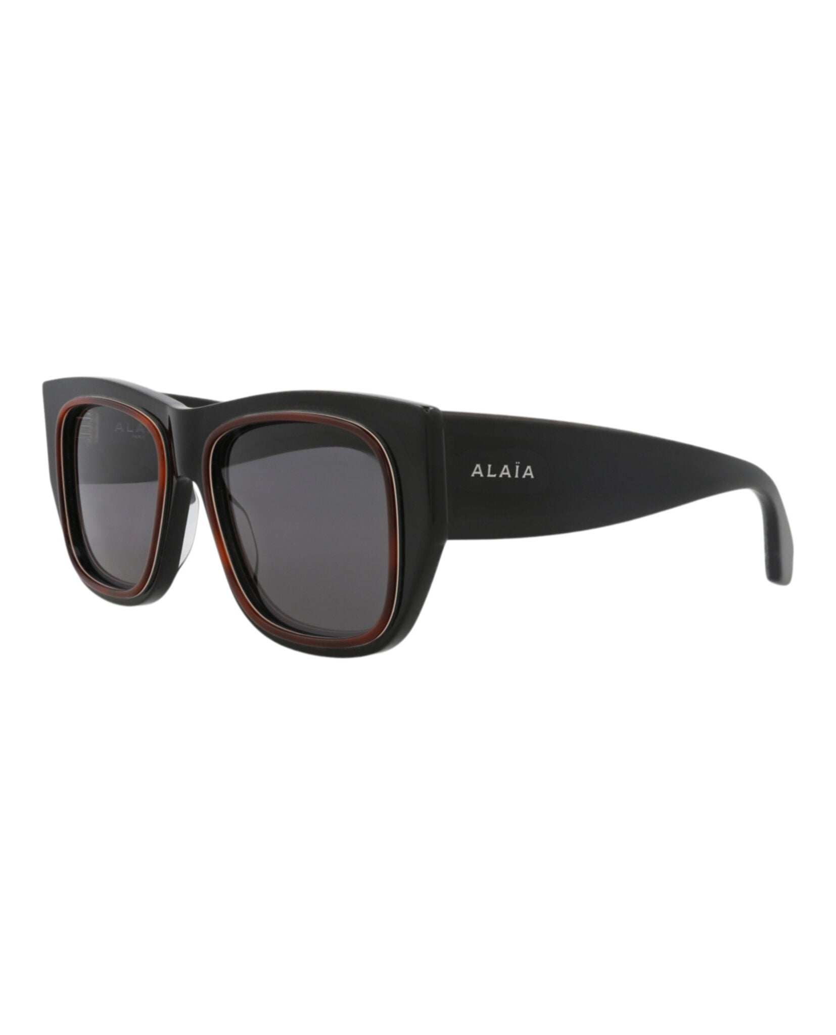 Alaia Alaia Womens Square/Rectangle Black Black Grey Fashion Designer Eyewear