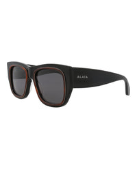 Alaia Alaia Womens Square/Rectangle Black Black Grey Fashion Designer Eyewear