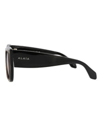 Alaia Alaia Womens Square/Rectangle Black Black Grey Fashion Designer Eyewear