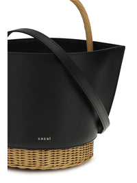 SACAI Sacai Women Leather And Rattan Handbag