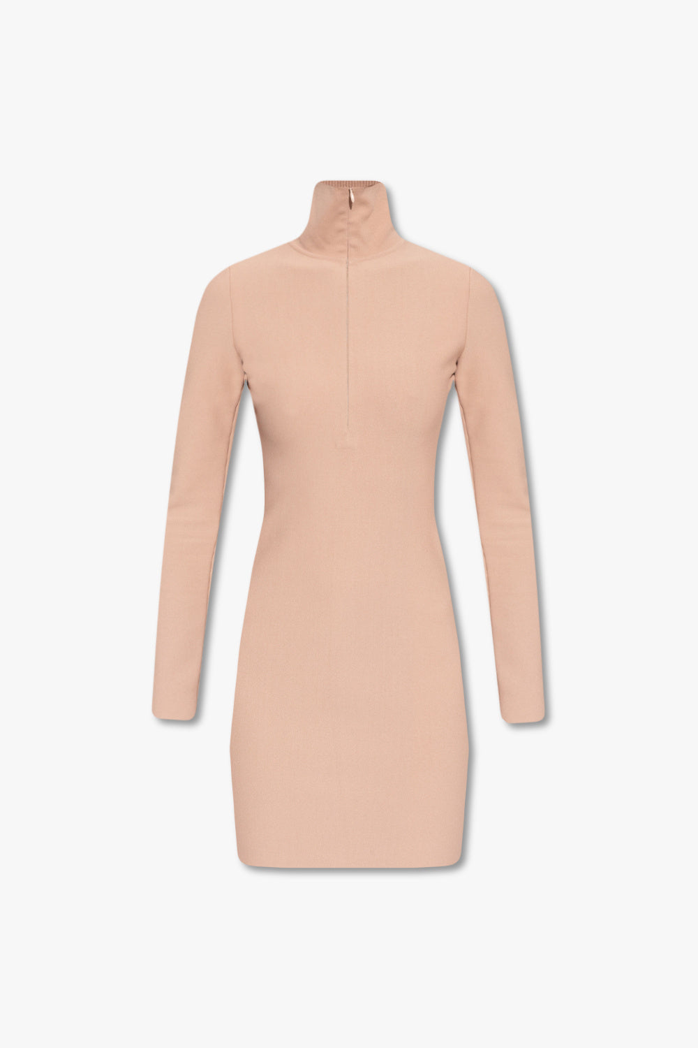Alaia New Angie Dress Stretch Knit In Nude