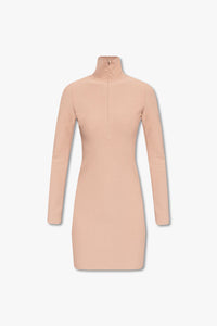 Alaia New Angie Dress Stretch Knit In Nude