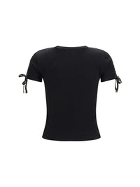 Burberry Women Cotton Lace-Detail T-Shirt