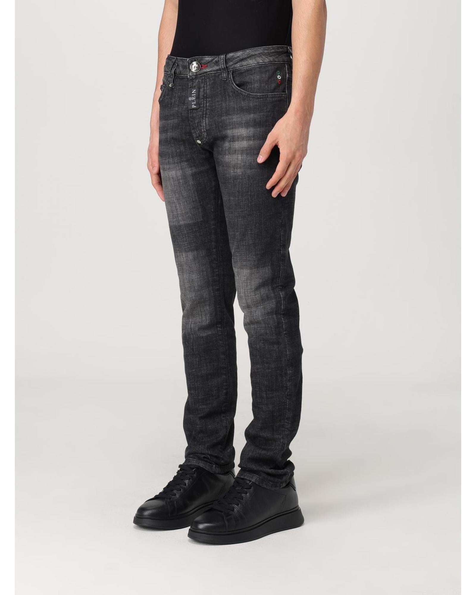 Philipp Plein Slim Fit Distressed Jeans Men Denim
