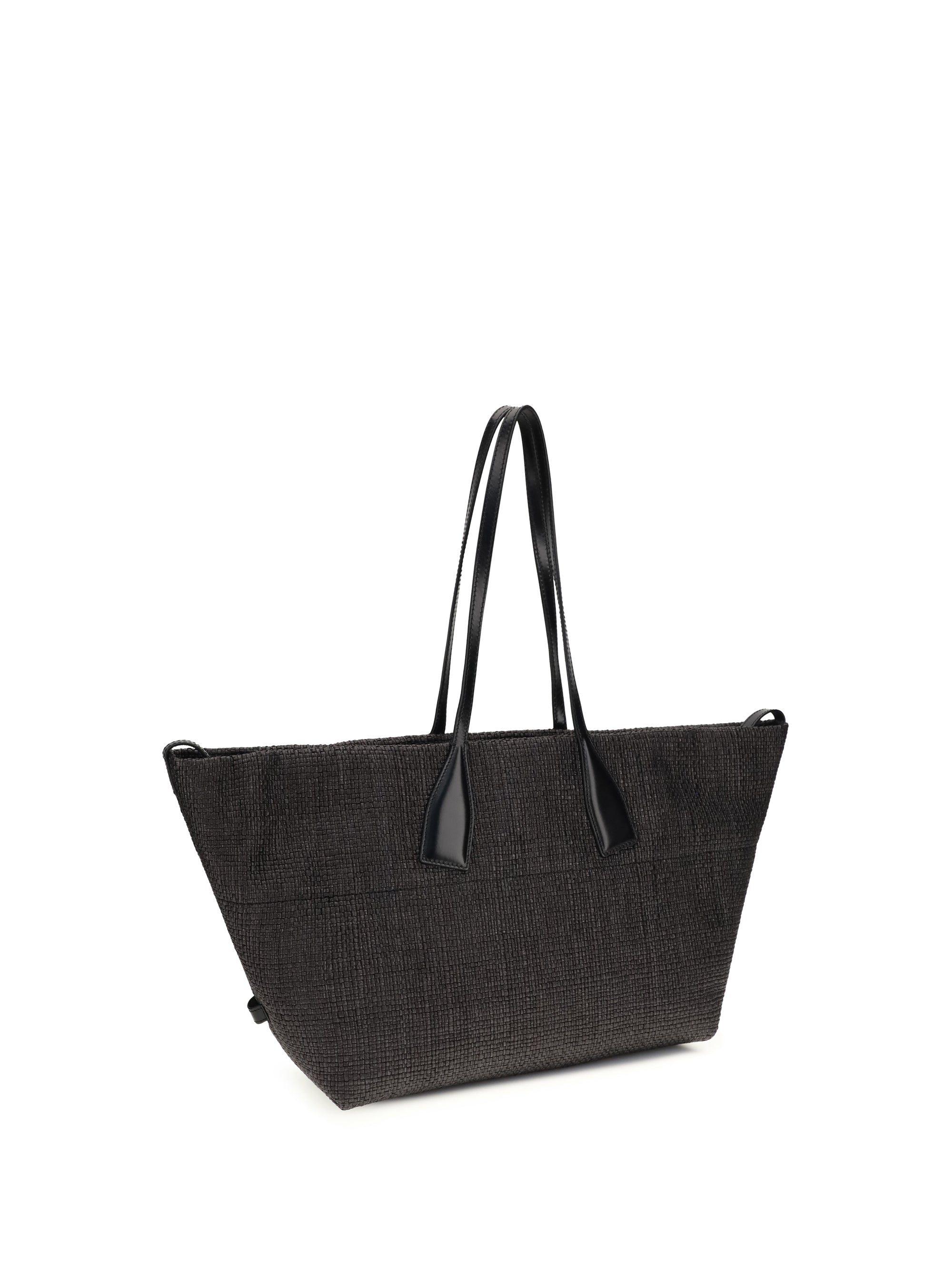 BALMAIN Balmain Women Track Shoulder Bag In Leather And Raffia