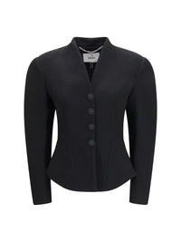 Nissa Women Tailored Wool-Blend V-Neck Jacket