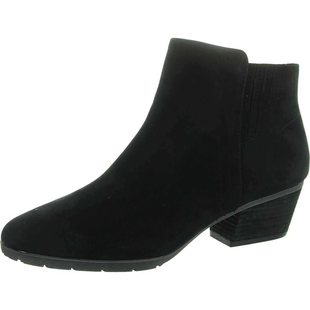 Womens Suede Waterproof Booties 9.5 Medium Black Nubuck