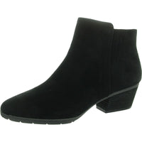 Womens Suede Waterproof Booties 9.5 Medium Black Nubuck
