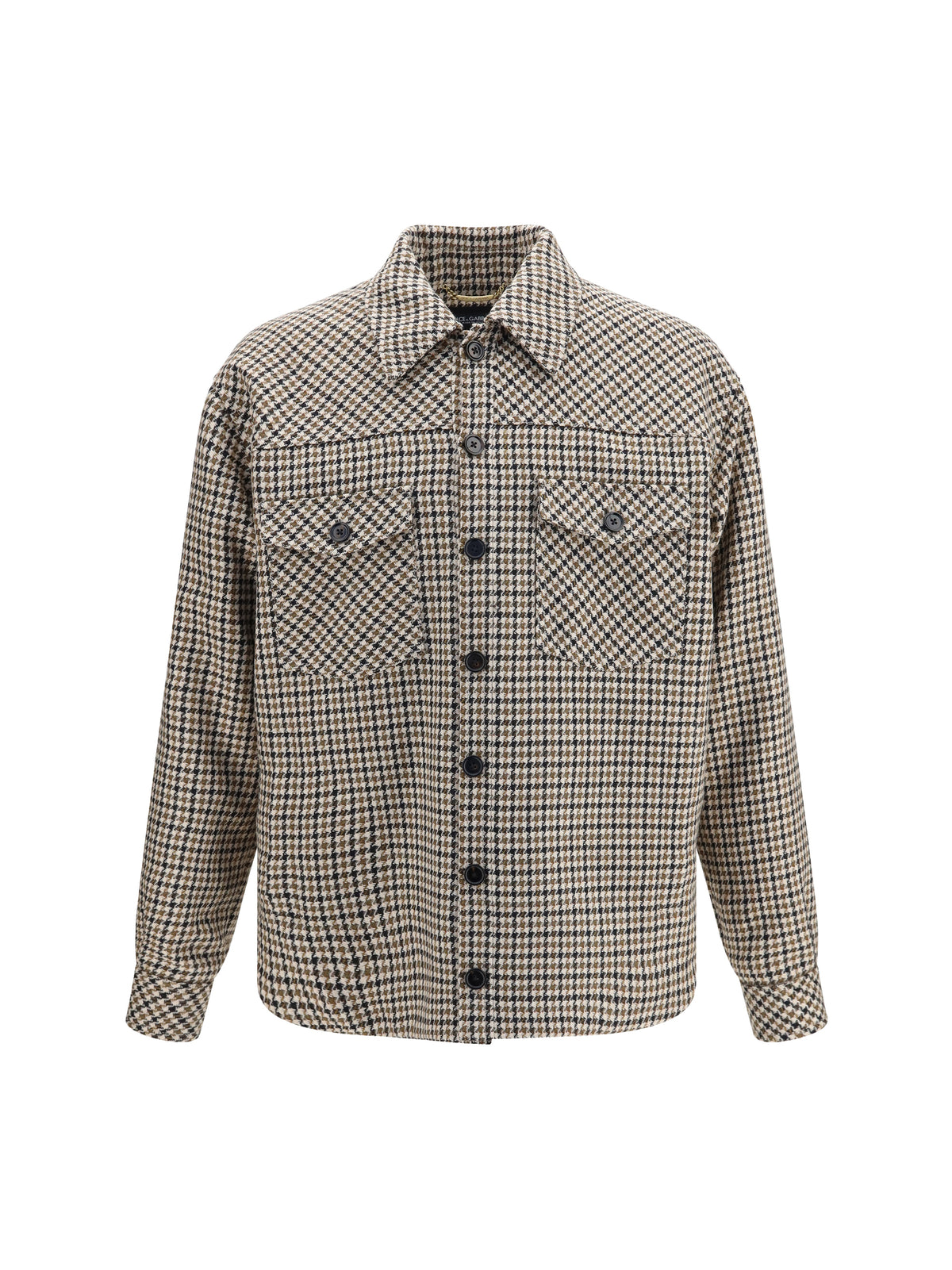 DOLCE & GABBANA Dolce & Gabbana Men Quilted Houndstooth Wool Jacket