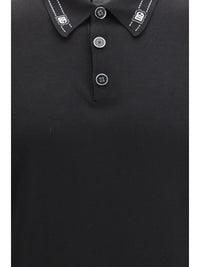 Dolce & Gabbana Men Silk Polo With Collar And Short Sleeves