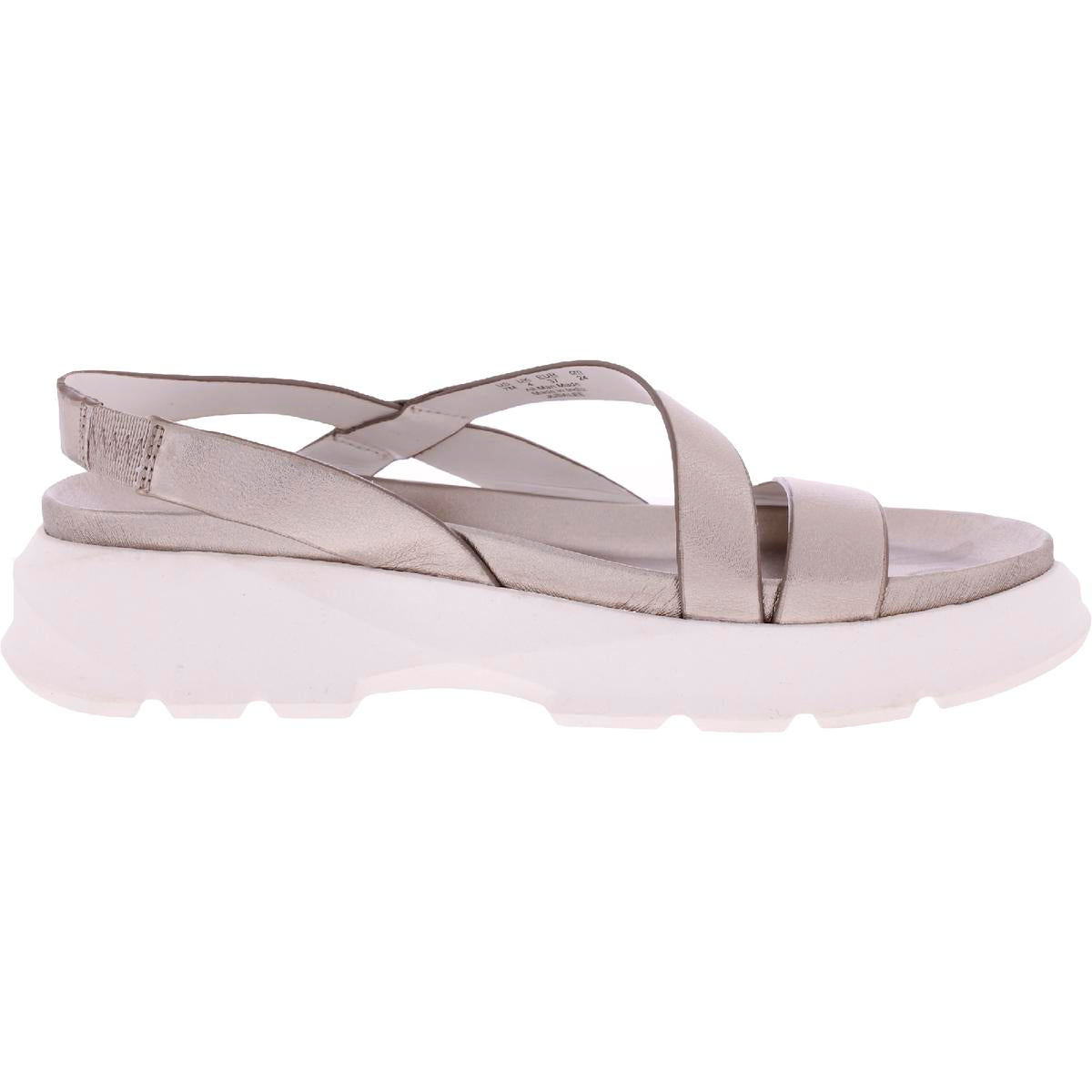 Jubalee Womens Padded Insole Faux Leather Slingback Sandals