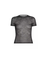 Acne Studios Knit Tee Sheer Women Black T-Shirts