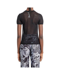 Acne Studios Knit Tee Sheer Women Black T-Shirts