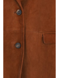 Golden Goose Women Single-Breasted Leather Jacket