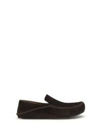Loewe Men Rambla Loafers In Suede Calfskin