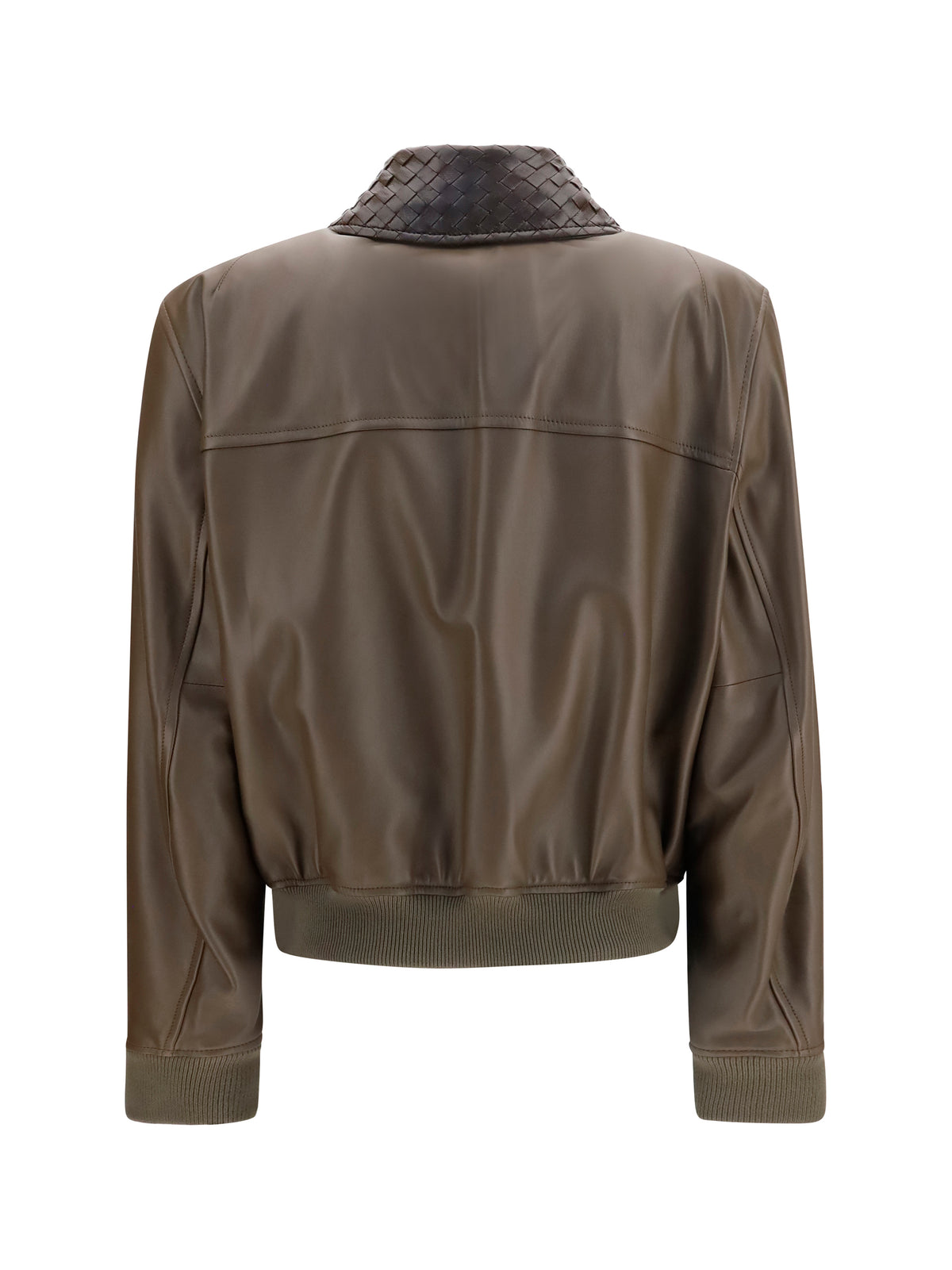 BOTTEGA VENETA Bottega Veneta Women Glossy Leather Jacket
