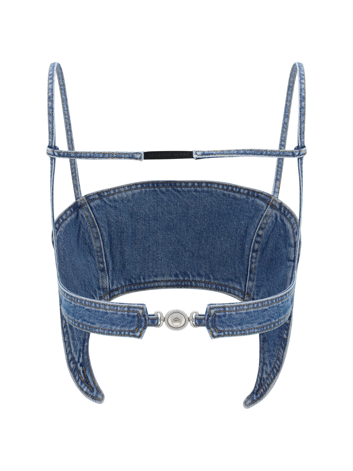 Marine Serre Women Denim Moon Top