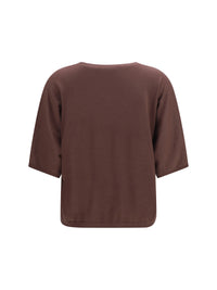 BRUNELLO CUCINELLI Brunello Cucinelli Women Short-Sleeve Cashmere And Silk Sweater