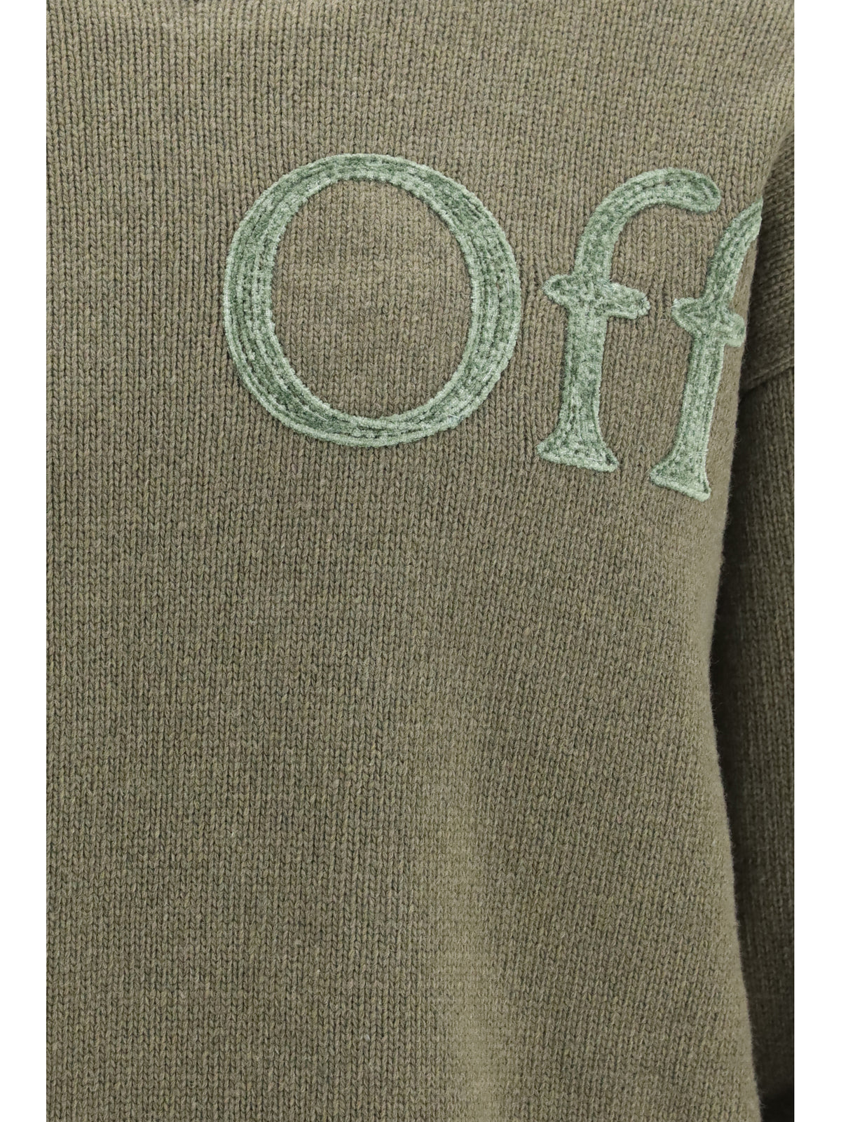 Off-White Men Bookish Shared Logo Knit Crewneck