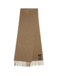 Prada Men Silk And Cashmere Scarf With Fringes