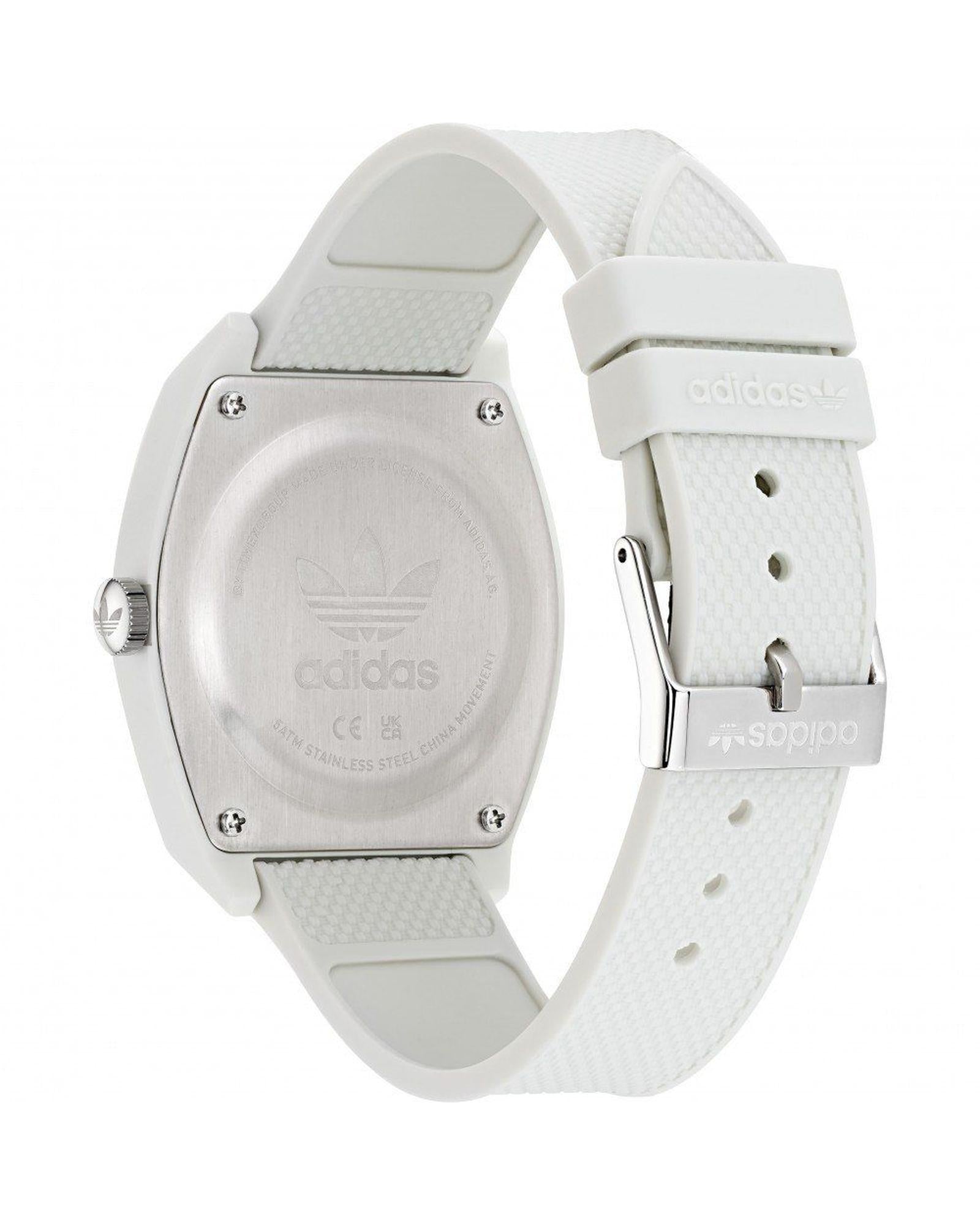 Adidas Quartz Analog Silicone Watch with Resin Case Women White Watches