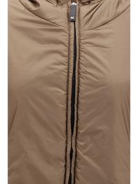 MAX MARA THE CUBE Max Mara The Cube Women Hooded Padded Vest In Water Repellent Canvas