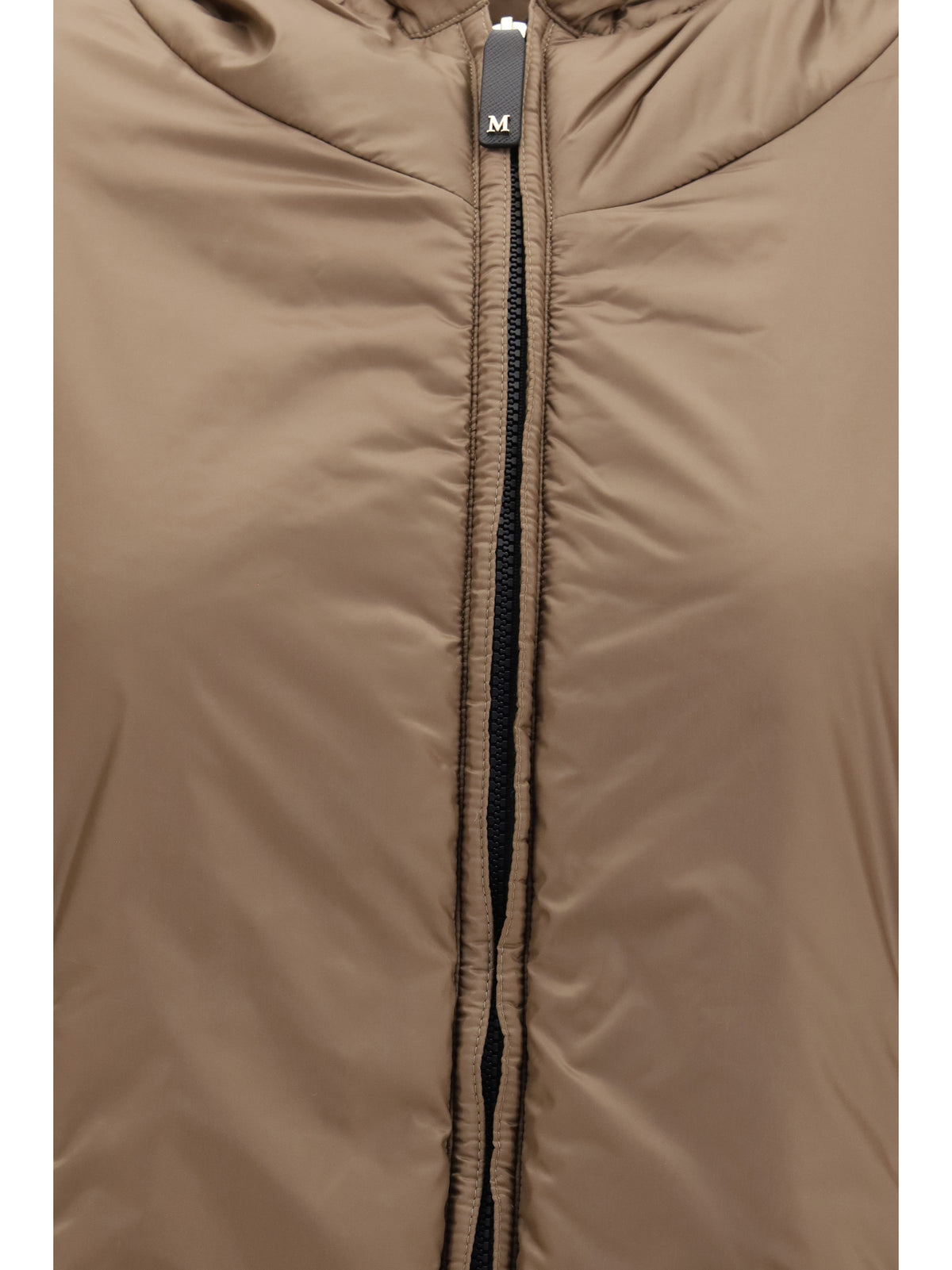 MAX MARA THE CUBE Max Mara The Cube Women Hooded Padded Vest In Water Repellent Canvas