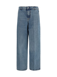 Ami Paris Women Balloon Jeans In Denim