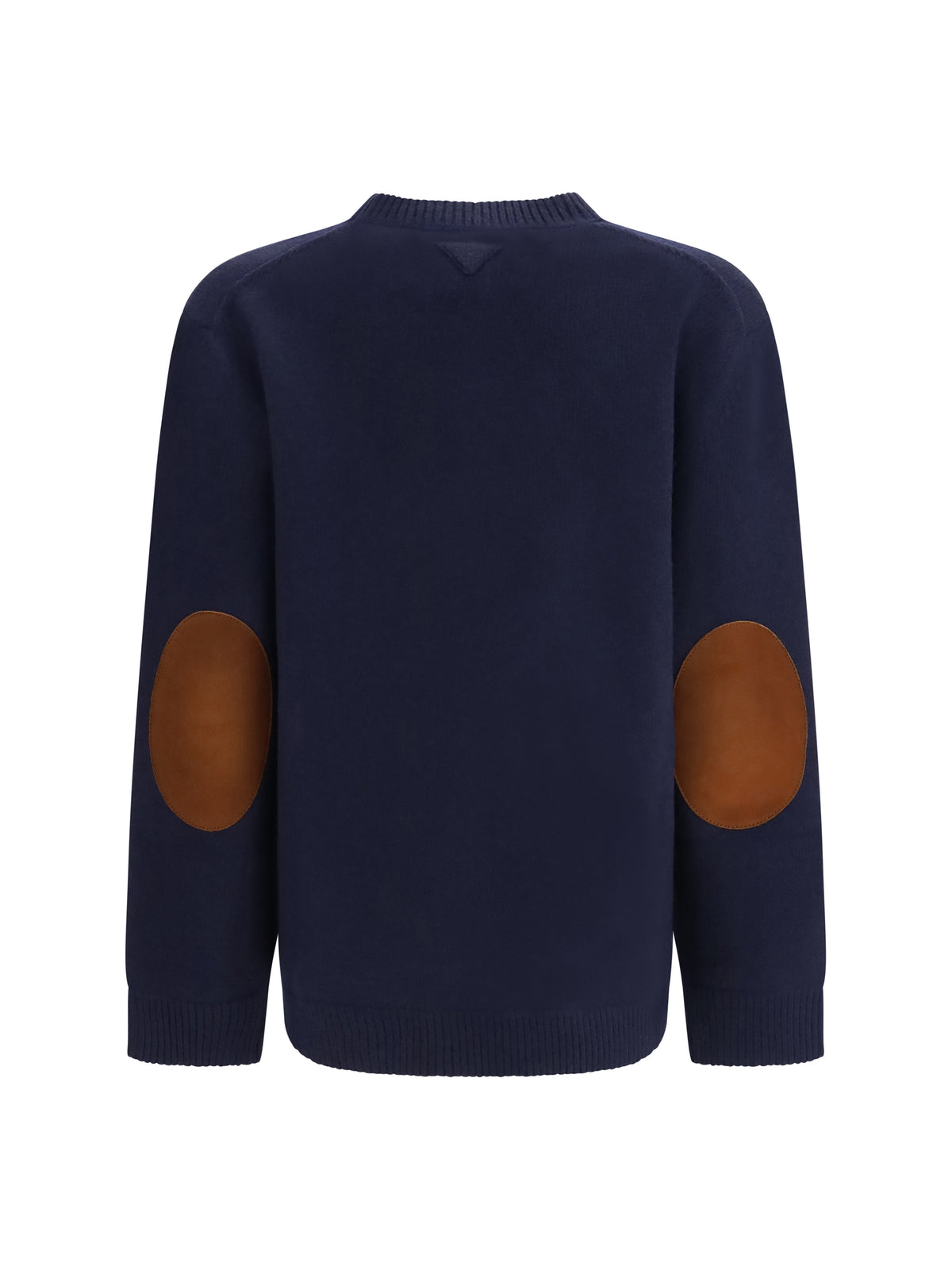 PRADA Prada Women Crewneck Sweater With Suede Elbow Patches