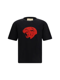 Valentino Men Panther Cotton T-Shirt