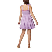 Womens Smocked Short Mini Dress
