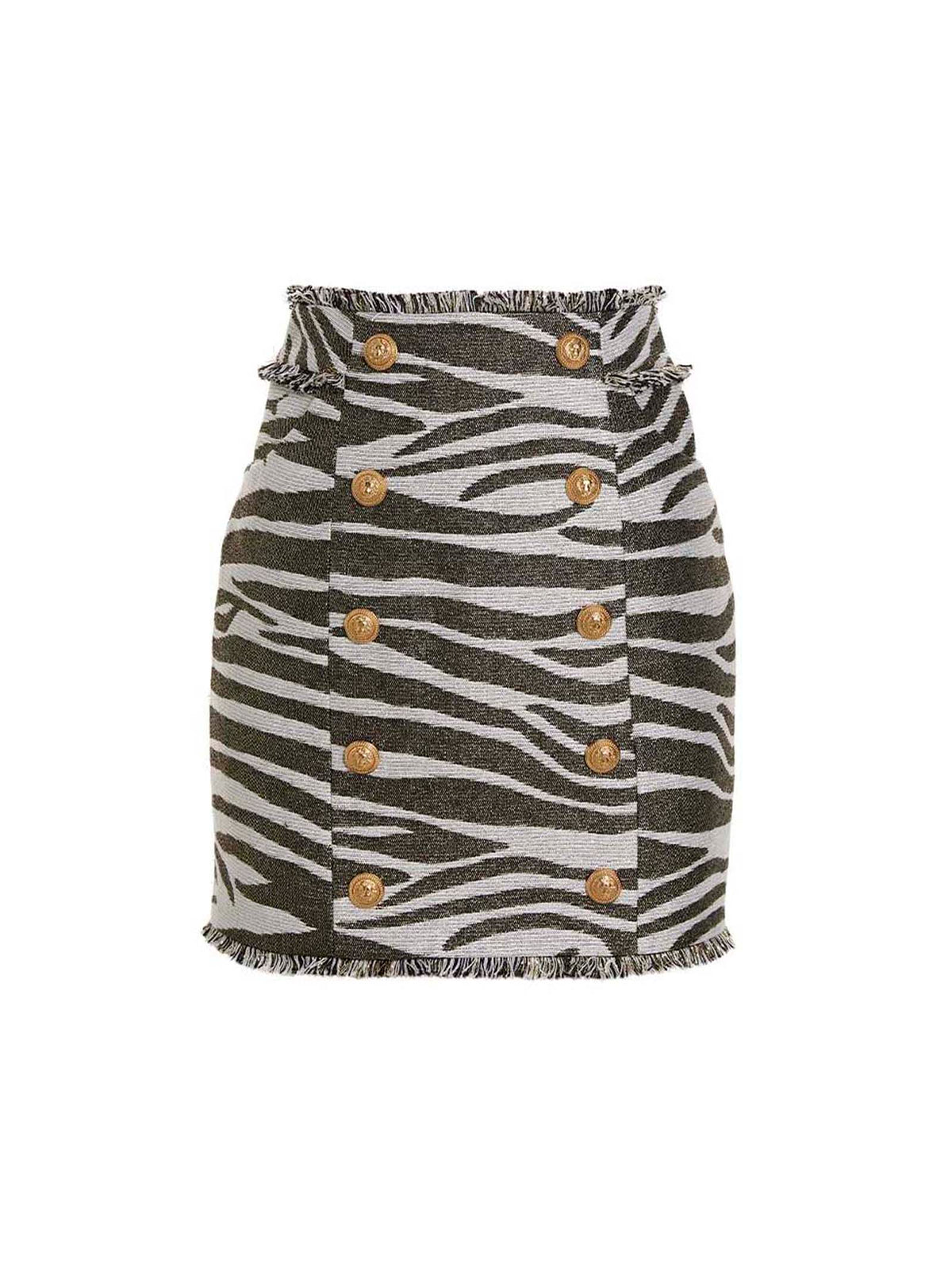 Balmain Women 'Lurex Zebra' Skirt