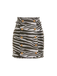 Balmain Women 'Lurex Zebra' Skirt