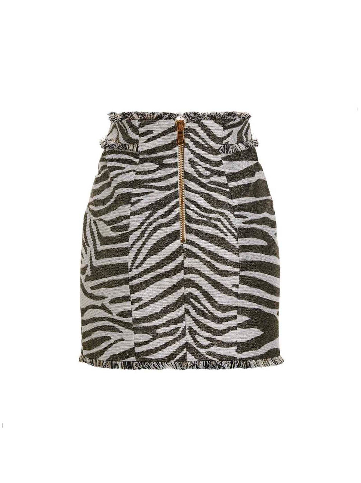 Balmain Women 'Lurex Zebra' Skirt